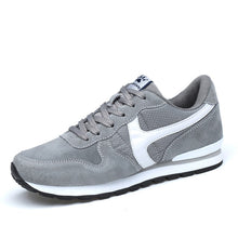 Load image into Gallery viewer, Men's Genuine Leather Sneakers Breathable Casual Shoes Non-slip Outdoor Walking Shoes Light Weight Rubber Sole Lace-up