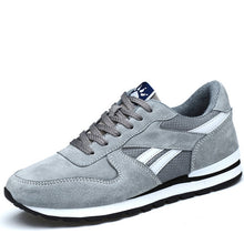 Load image into Gallery viewer, Men's Genuine Leather Sneakers Breathable Casual Shoes Non-slip Outdoor Walking Shoes Light Weight Rubber Sole Lace-up