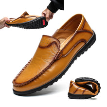 Load image into Gallery viewer, Men Loafers Party Shoes Luxury Loafers Leather Moccasin Wedding Slip On Shoes Flat Driving Boat Shoes Male Gommino Zapatos